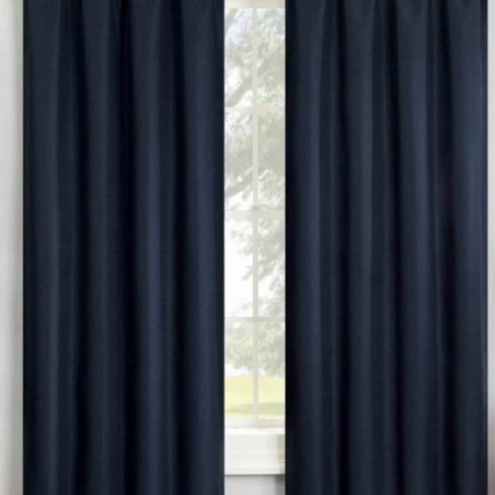 Mainstays Navy and White Blackout Panel - Picture 3 of 3